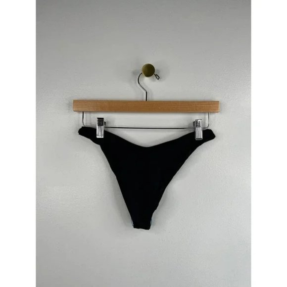 L*Space Whiplash Bikini Bottom Bitsy Cut Women's Black Size: Medium NWOT - Picture 5 of 6